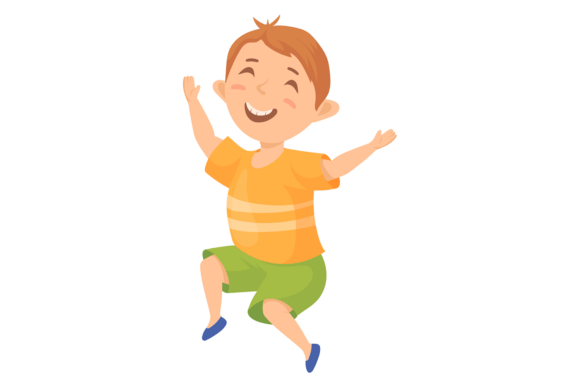 Download Positive Boy. Laughing Playful Kid Carto - Premium Bundle